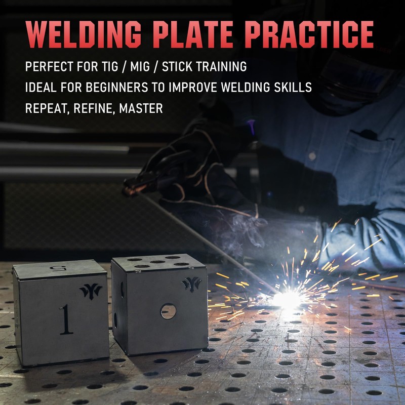 YESWELDER Welding Practice Kit, 6 Pcs Welding Coupons, Welding Plate