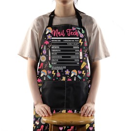 MYSOMY Nail Tech Apron With Pockets Nail Artist Apron Nail Manicurist Apron Nail Tech Nutrition Gifts Nail Salon Aprons For Women (nail Nutrition)
