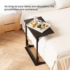 COSIEST Folding TV Tray Table, Small Foldable C-Shaped End Table