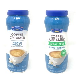 French Vanilla & Sugar Free French Vanilla Flavored Powdered Coffee Creamer 15oz - 2 bottles (one of each flavor)