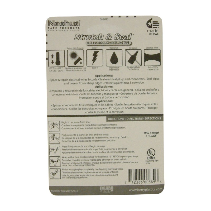 Nashua Stretch and Seal Self Fusing Silicone Tape: 1 inch