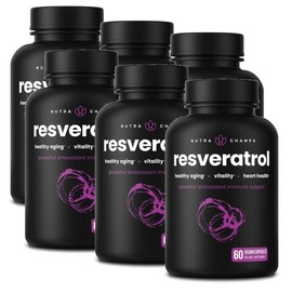NutraChamps Resveratrol 2330mg Strength Capsules NutraChamps Resveratrol, 6, 60 tablets / 뉴트라챔스 레스베라트롤 2330mg 스트렝스 캡슐 NutraChamps Resveratrol, 6개, 60정