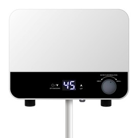 Tankless Water Heater Electric 110v,3500W Instant Hot Water Heater With Automatic Control System Touch Digital Display， Constant Temperature Wall or Floor Mounted for Kitchen,Laundry Sink