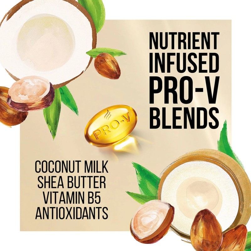 Pantene Pro-V Nourishing Shampoo, Coconut Milk & Shea Butter, 38.2