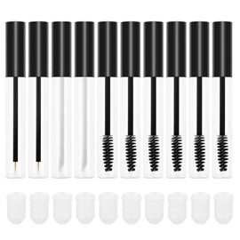 Clear Empty Tube Tubing, Empty Mascara Tube and Wand, Contains 6 Mascara Bottles, 2 Lip Gloss Bottles, 2 Eyeliner Bottles, Small and Portable, Not Easy to Leak, Meet a Variety of Beauty Needs