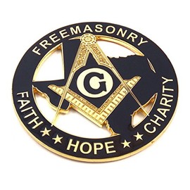 Freemasonry Texas Faith Hope Charity Mason 3" auto Emblem Metal car Decal MAS35