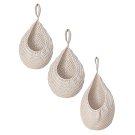 KICHOUSE Fruit Storage Net Bag Hanging Wall Baskets Kitchen Vegetable Basket Wall Decor Space-saver