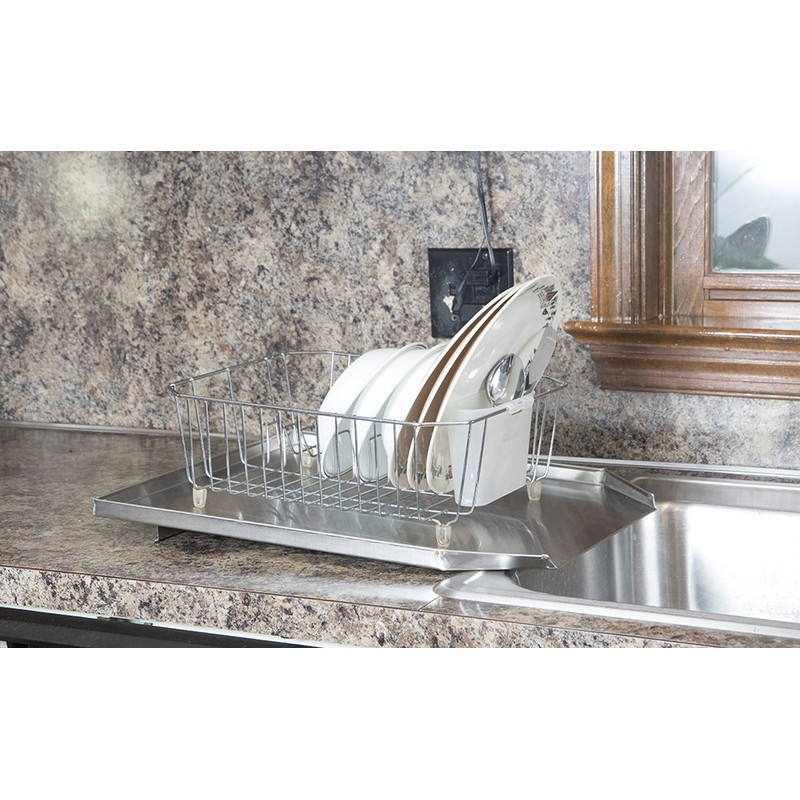 Homeplace Stainless Steel Dish Drain Board (End Opening)