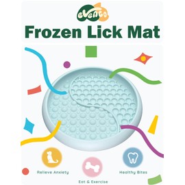 Evenco Lick Mat for Dogs, Silicone Slow Feeder Licking Mat with Non-Slip Suction Cups, Freeze-Friendly Lick Bowl for Enrichment Play, Anxiety Relief & Keeps Busy (8.0" x 1.4" Mint Green)
