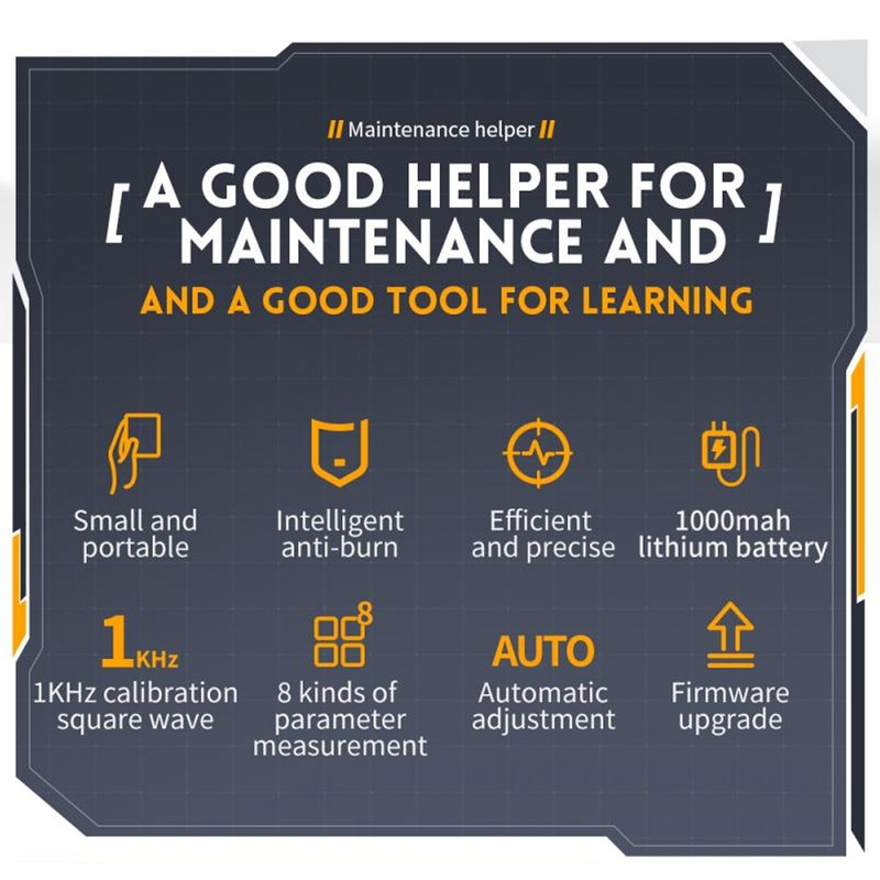 Handheld Mini Oscilloscope 2.8in TFT 1M Bandwidth 5.0MS/s Sampling Rate