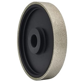 CAQUXIL Diamond Lapidary Jewelry Grinding Wheel 6 Inch with 1 Inch Arbor Hole, Diamond Grinding Wheel for Gem, Marble, Granite, Glass, Ceramics, Cemented Carbide, 80 Grit