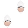Housoutil 2pcs Heart Shape Makeup Sponge Wet and Dry Dual