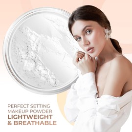 FINISHING POWDER Mineral Makeup Setting Illuminating Bare Face Oil Control Corrector Concealer Full Coverage (Full Size Jar)