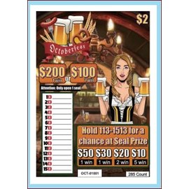 $2 Pull Tabs - Seal Cards Holders -Oktober Fest- 285 Count