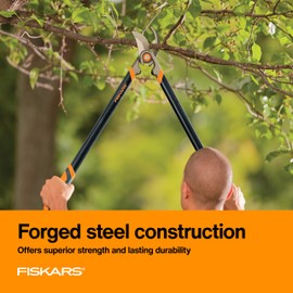 Fiskars Forged Lopper, Heavy-Duty Branch Cutter Gardening Tool with Replaceable Blade, 30", Black/Orange