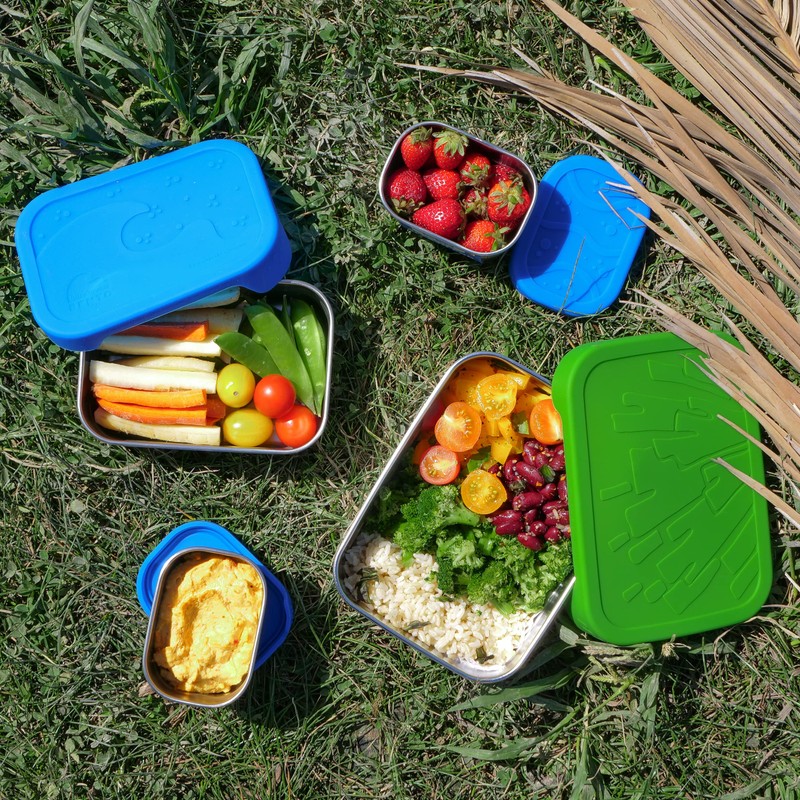 ECOlunchbox Blue Water Bento | Splash Box XL, Große Edelstahldose