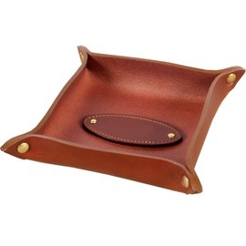 Col. Littleton Genuine Italian Bridle Leather Dresser Caddy | Made in USA