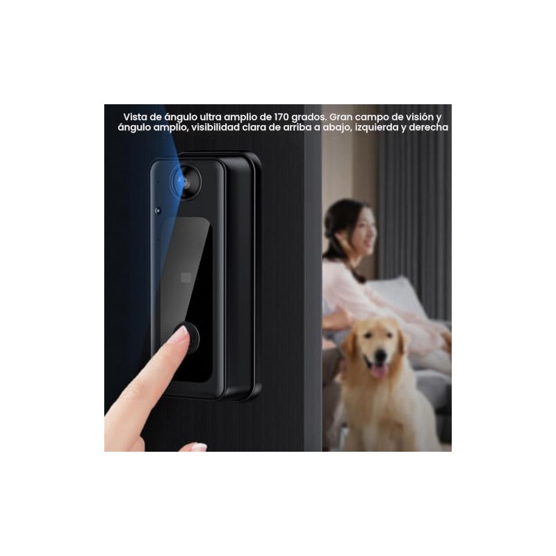 GOWENIC Videoportero Inalámbrico WiFi, Cámara de Timbre 1080P con Monitor,