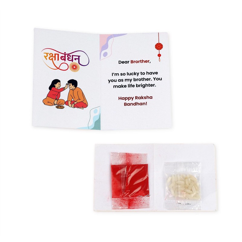 Dugan Evil Eye Hamsa Rakhi for Brother Set of 2