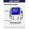 Bandmax Blue Ring for Men Women Stainless Steel Celtic Knot