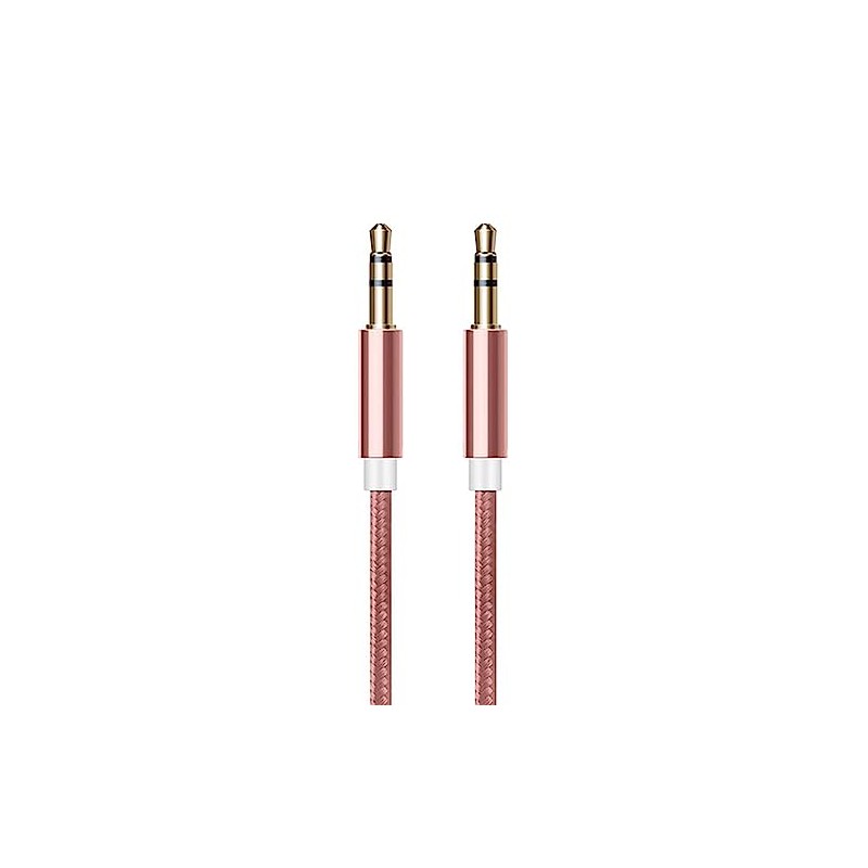 AQUARIUS FX Powabud Aux-In-Cable 3.5mm Braided, Rose Gold