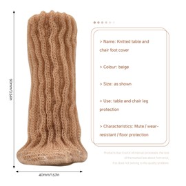 PAITOK Pack of 16 Chair Leg Socks Protective Caps, Highly Elastic Knitted Material, Non-Slip and Wear-Resistant, Avoid Scratches and Noise, Excellent Chair Leg Floor Protectors
