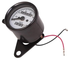 Bike Speedometer 12V 140km/h Universal Meter Backlight Odometer Trip Meter (Black)