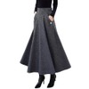 IDEALSANXUN Women’s Fall/Winter High Waist Plaid Slim A-line Long Skirt,