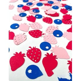 100PCS Strawberry Confetti,Sweet One Birthday Party Decorations for Baby Shower Themed Bee Birthday Table Decoration Supplies