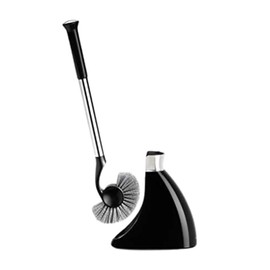simplehuman Toilet Brush with Caddy Stainless Steel, Black