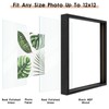 MUYE 12x12 Floating Frames Set of 2,Double Glass Picture Frame