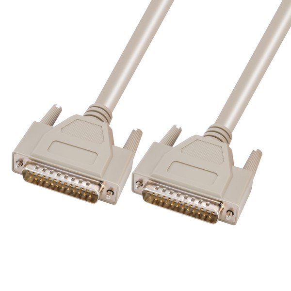 BIGtec 10 m Serial Cable RS232 D-Sub Data Cable 25-Pin