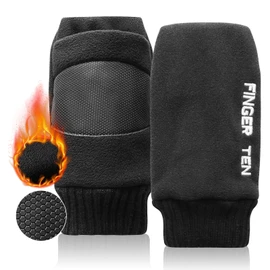 Winter Golf Mitts Mitten Gloves Men Women Warm Fleece in Pair, Left and Right Hand Handed Glove for Sports Outdoor, Soft and Comfortable (Dark, Large)