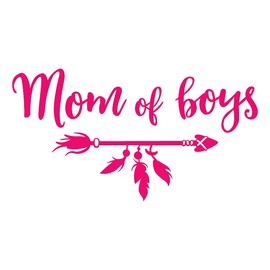 NBFU Mom Of Boys Mother Day Boho 1 (Pink) (Set Of 2) Premium Waterproof Vinyl Decal Stickers For Laptop Phone Accessory Helmet Car Window Bumper Mug Tuber Cup Door Wall Decoration