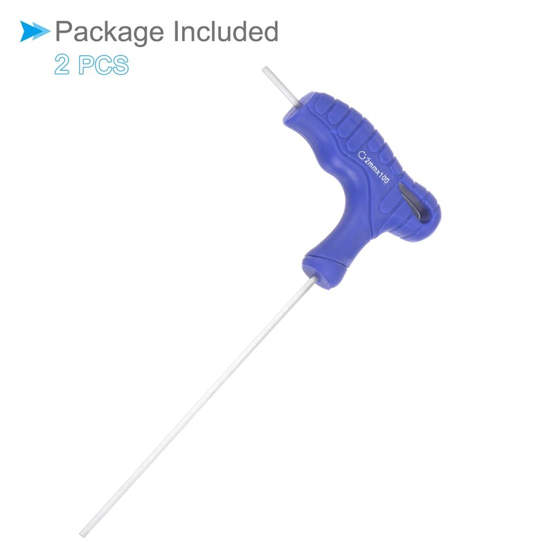 CoCud T-Handle Hex Key 2mm Hex CR-V Steel Metallic T-Key