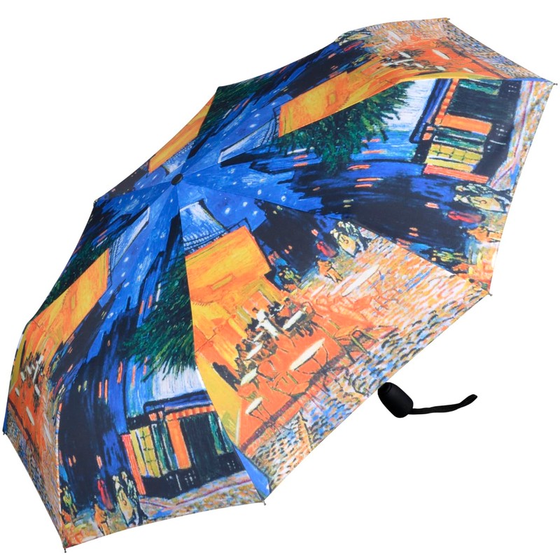 Doppler Women's Automatic Umbrella, Cafet Terrace, Small, Modern