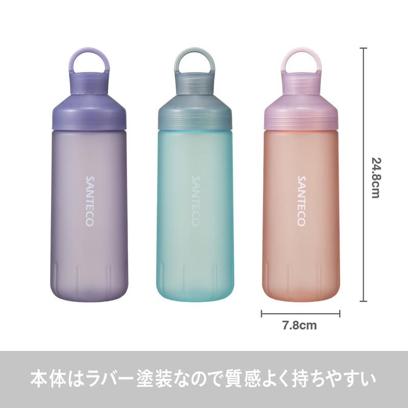 CBJAPAN Water Bottle, Direct Drinking Rubber Paint, Blue Green, 24.0