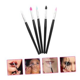 Baluue 5pcs Angled Eyeshadow Brush Makeup Brush Cover Pack Women Beauty Supply