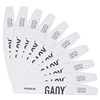 GAOY Nail File, 10Pcs Professional 100/180 Grit Half-Moon Shaped Double