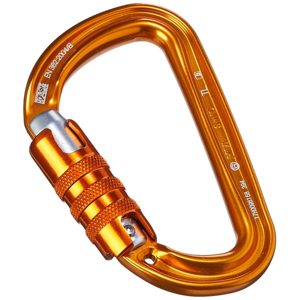 Petzl SM'D Carabiner - Versatile, Lightweight, Compact, D-Shaped Locking Carabiner for Rock and Ice Climbing - TRIACT-Lock