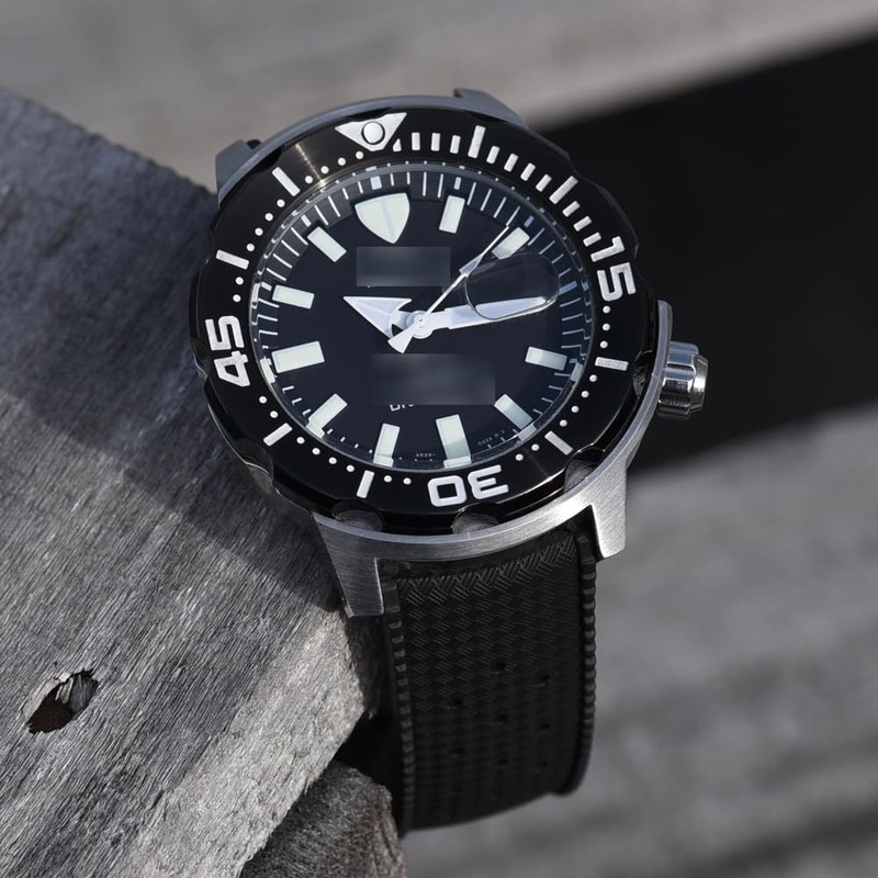 Max Tropical Vintage Style FKM Rubber Divers Replacement Watch Strap
