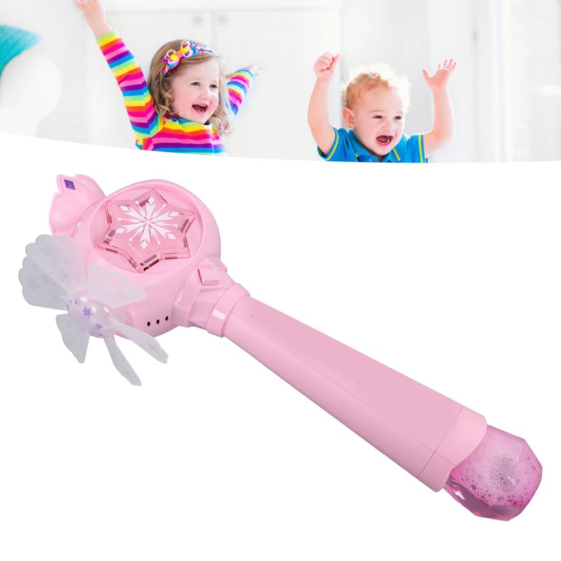 Musical Light Up Bubble Blower Innovative Hexagram Shape Princess Electric