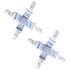 Bed Sheet Detangler 2 Pack–Reduces Laundry Tangling, Twisting & Knotting in Washer & Dryer–Keeps Bed Sheets, Duvet Covers & Blankets from Wadding–Saves Time & Wrinkles (White)