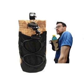 DIOTCEL Ultralight MOLLE-Compatible Shoulder Strap Water Bottle Holder – Multi-Purpose Hydration Pack Attachment for Hiking, Cycling & Travel (Khaki)