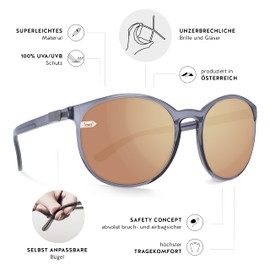 Gloryfy Unisex 1i34-02-3L Sunglasses, Grey, L, gray