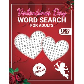 Valentine's Day Word Search for Adults: 75 Relaxing Puzzles for Teens and Seniors Large Print Cozy Up