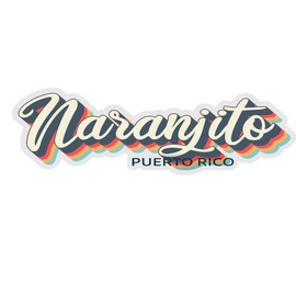 Naranjito Puerto Rico Souvenir 2-Inch Vinyl Decal Sticker 3D Design 2-Inch|Sticker