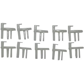 VHEUHZ SP042019Z 5 x Pairs of End Pieces Replacement Part Fly Protection Cover / Caravan Window Blind End Clips 5 L/H 5 R