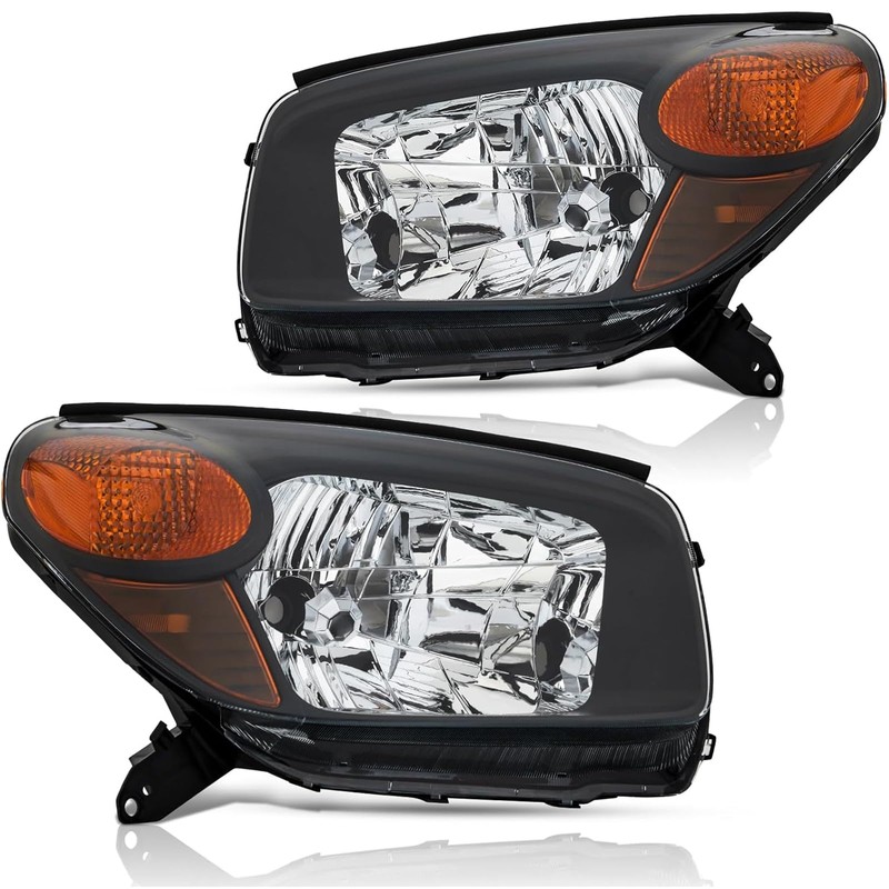 Headlights Assembly Compatible With 2004 2005 Toyota RAV4 Replacement Headlamp,
