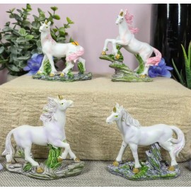 Beautiful Rare Mythical Legendary Unicorn Miniature Figurine Collectible Set